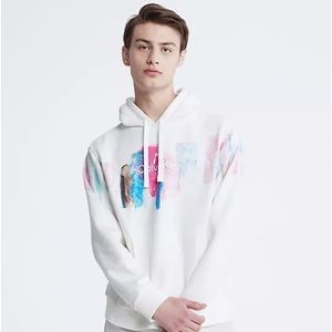 “SOLD OUT”Calvin Klein Painted Look Logo Hoodie Sweatshirt NWT ( 79.50) X-Large